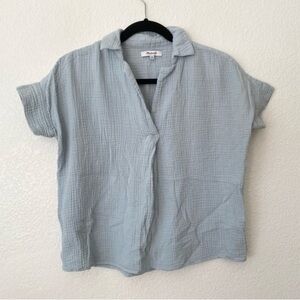 Madewell Popover Cotton Gauze Blouse